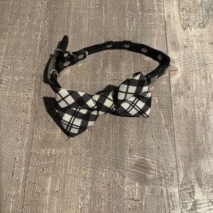 Adjustable Small Dog Studded Removable Bow Tie Collar